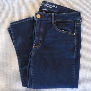 AMERICAN EAGLE DARK BLUE JEGGINGS SZ 12